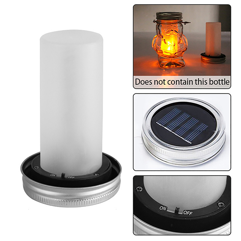 Fire Torch Solar - ไฟฉายแอลอีดีพลังงานแสงอาทิตย์1ชิ้น, เปลวไฟจำลองไฟ LED ให้ความอบอุ่นโคมไฟรูปขวดโคมไฟพลังงานแสงอาทิตย์ตกแต่งถนนในสวนคริสต์มาส