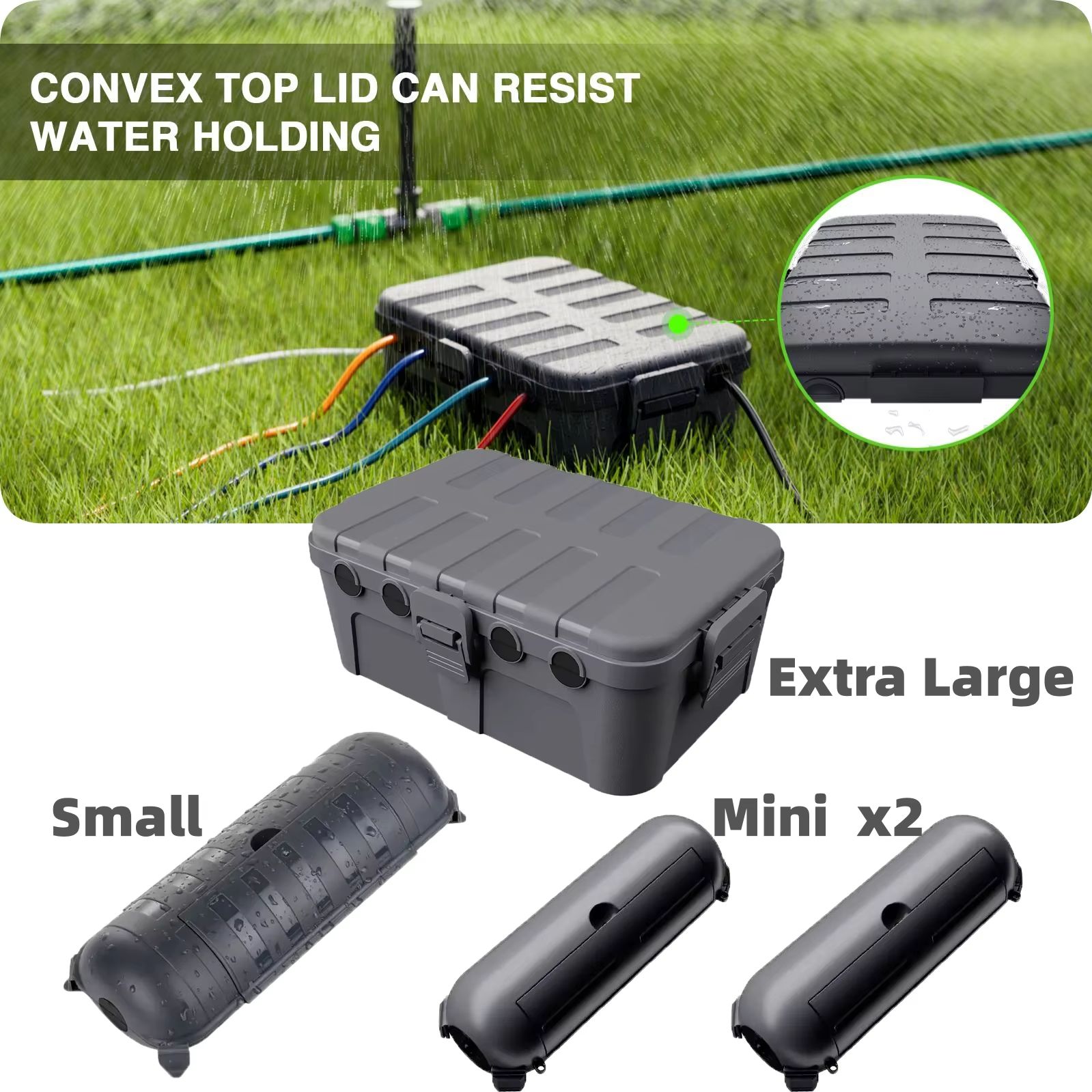Outdoor Lighting Strip - ฝาครอบสายไฟฟ้ากลางแจ้งขนาดใหญ่ ทนทานต่อสภาพอากาศ สำหรับป้องกันสายต่อพ่วง ปลั๊กพ่วง ปลั๊กไฟฟ้า และไฟตกแต่งวันหยุด