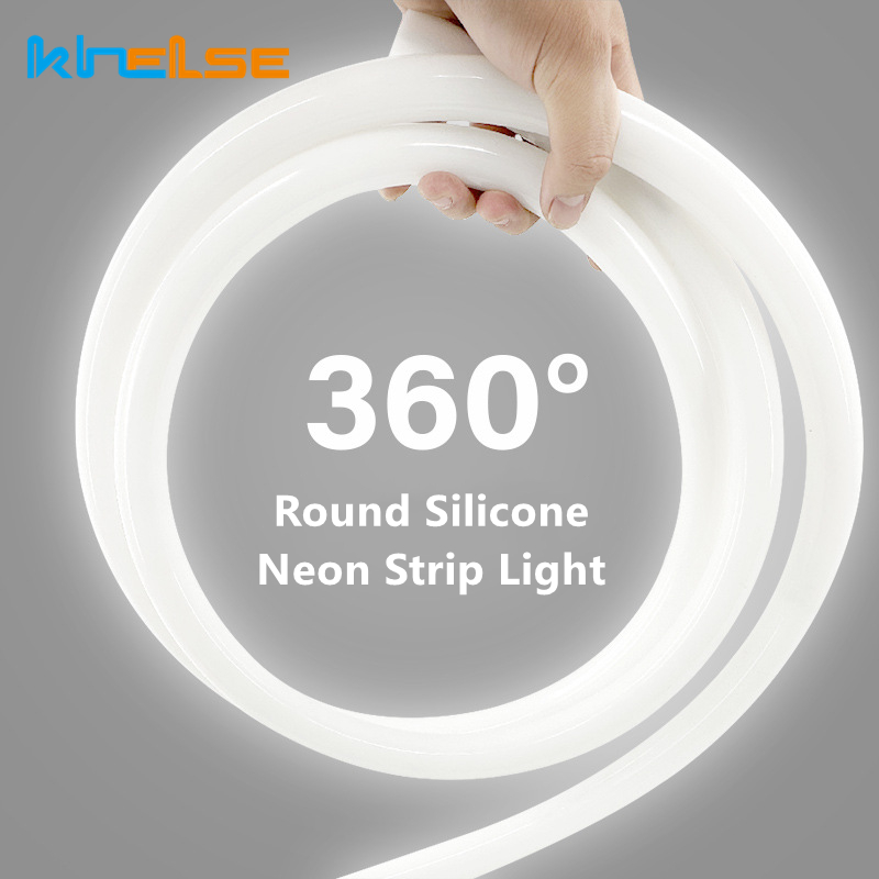 Outdoor Lighting Linear - แถบไฟซิลิโคนทรงกลมยืดหยุ่นได้360องศา IP65เรืองแสงกลางแจ้งหลอดไฟนีออนอ่อน LED แบบแท่งไฟเชิงเส้นที่เรียบง่ายแบบ DIY
