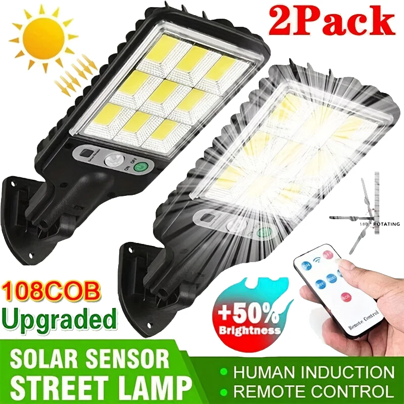 Outdoor Lighting Linear - ไฟ LED พลังงานแสงอาทิตย์สำหรับภายนอกอาคาร ไฟติดผนังลานบ้าน ชาร์จซ้ำได้ พร้อมเซ็นเซอร์ตรวจจับความเคลื่อนไหว