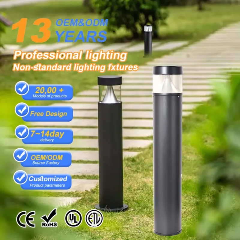 Bollard Light Garden - ไฟเสาอลูมิเนียม LED โมเดิร์น 3/7/12W กันน้ำ IP65
