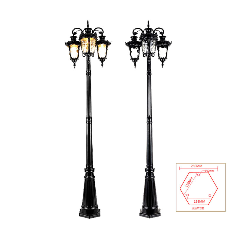 Outdoor Lighting Pole - (H≈ 2.3M) สวน Street ไฟสนามหญ้าดอกไม้ Park