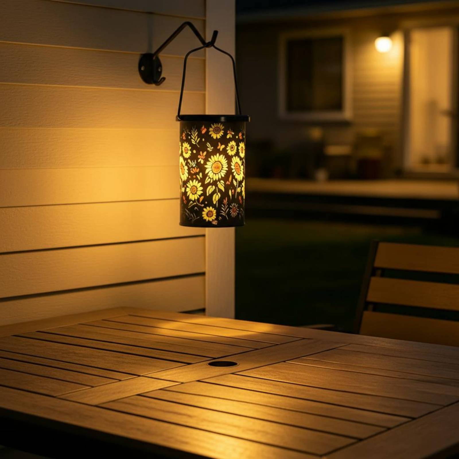 Outdoor Lighting For Patio - โคมไฟลายดอกไม้ ดีไซน์วินเทจ โคมไฟพลังงานแสงอาทิตย์แบบแขวน โคมไฟพลังงานแสงอาทิตย์แบบแกะสลัก ไฟ LED