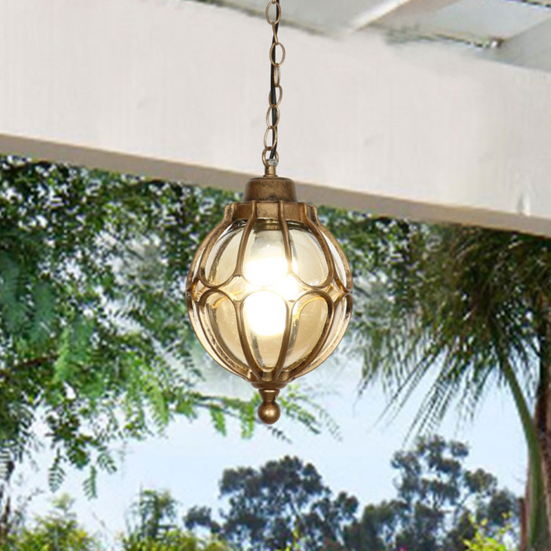 Outdoor Lighting Chandelier - โคมไฟระย้ากันน้ำแบบอเมริกันทางเดินกลางแจ้งระเบียงลานบ้านทางเดินไฟติดเพดานศาลากลางแจ้งแสงแดดในห้อง