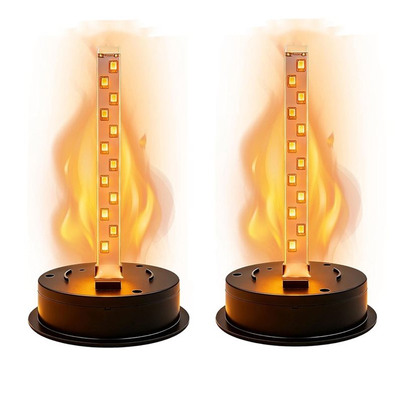 Fire Torch Solar - ABRU-ไฟเปลี่ยนหลอดไฟพลังงานแสงอาทิตย์แบบเปลวไฟกระพริบ (2 ชิ้น) อะไหล่เปลี่ยนหลอดไฟโคมไฟพลังงานแสงอาทิตย์แบบกันน้ำ