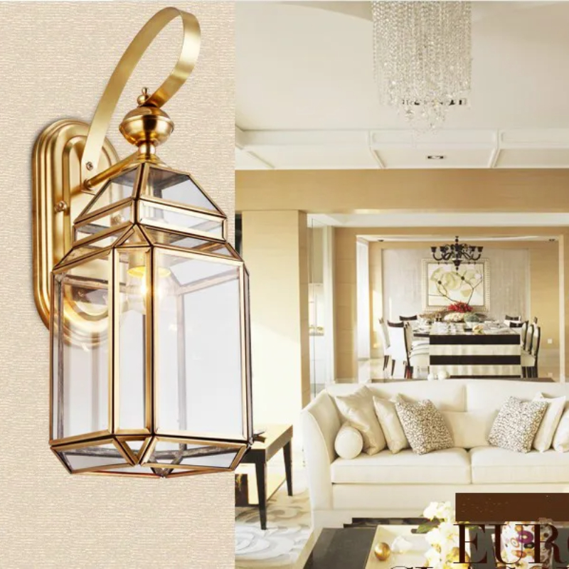 Outdoor Lighting Bronze - Modern Bronze โคมไฟ D17cm กลางแจ้งกันน้ําทองเหลือง Wall