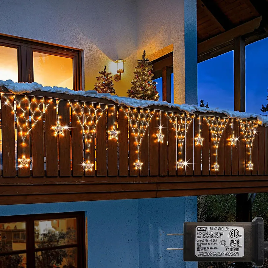 Outdoor Lighting Grid Screen - ไฟ LED ตาข่ายสำหรับสวนแบบมีปลั๊กของ EU/US ไฟราวม่านพวงมาลัยสำหรับตกแต่งงานปาร์ตี้วันหยุดกันน้ำสำหรับเทศกาลคริสต์มาสกลางแจ้ง