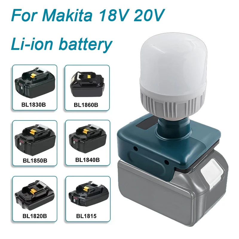 Outdoor Lighting Low Voltage - หลอดไฟ LED 12W ทำงานสำหรับแบตเตอรี่ Makita Li-ion