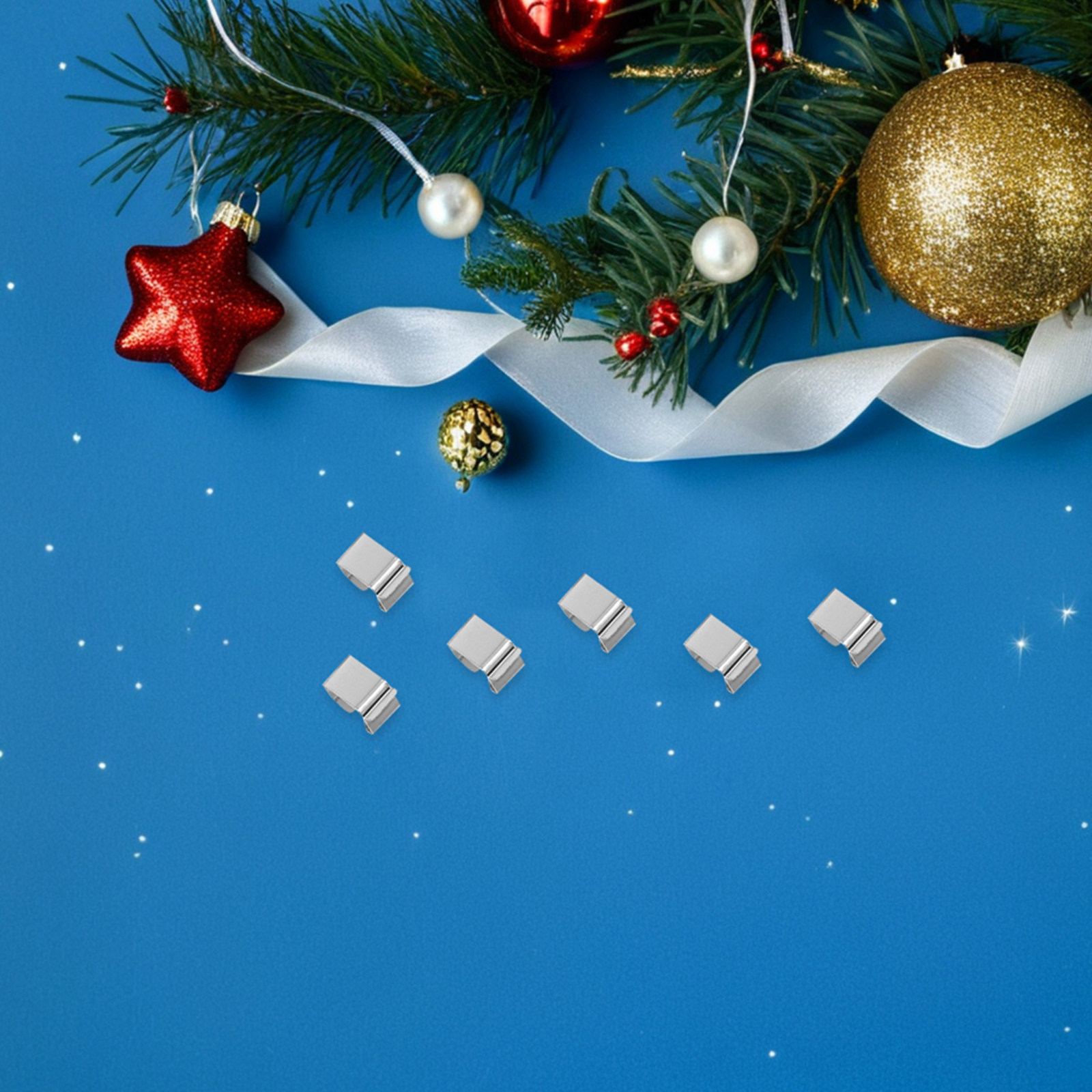 Outdoor Lighting For Christmas - 200 ชิ้น คลิปหนีบรางน้ำฝน ตะขอเกี่ยวไฟประดับกลางแจ้ง ทนทานต่อสภาพอากาศ ทำจากเหล็กแมงกานีส