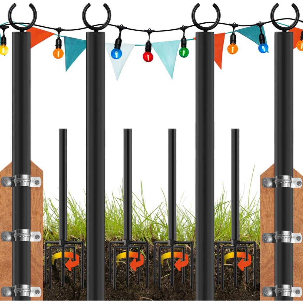 Outdoor Lighting Pole - เสาไฟประดับ Land·voi แบบ 4 ชิ้น, เสาไฟโลหะสำหรับงานหนัก