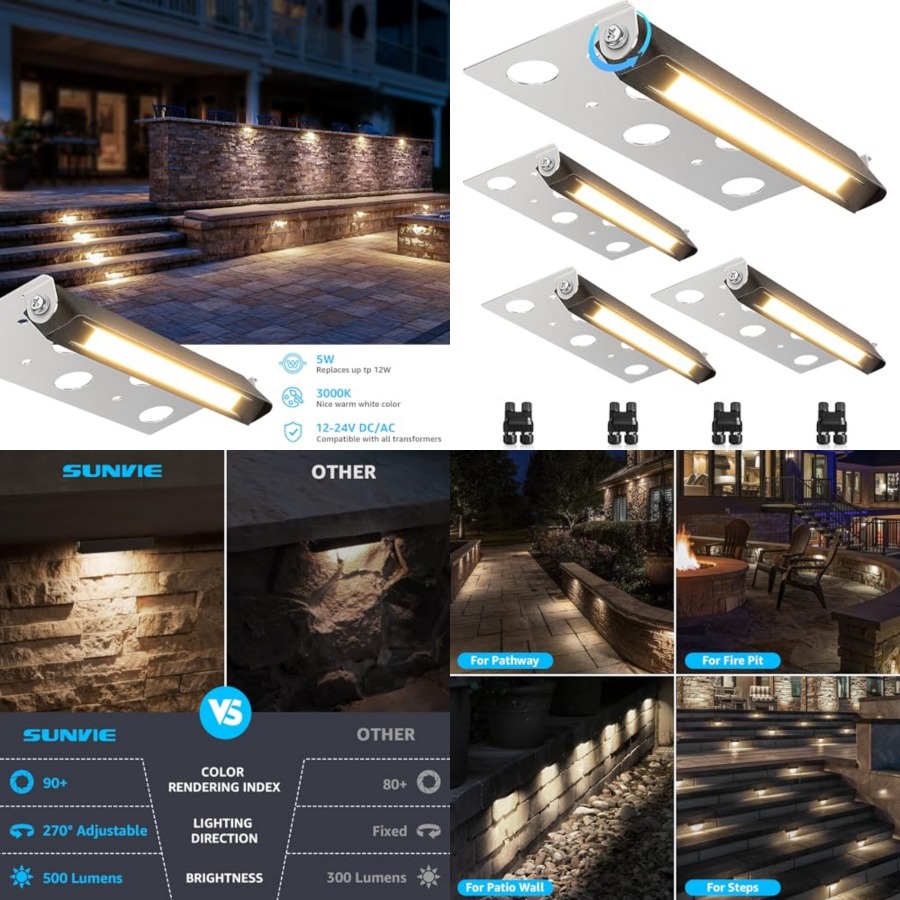 Outdoor Lighting Low Voltage - ไฟส่องสว่างสำหรับงานภูมิทัศน์ขนาด 7 นิ้ว 5 วัตต์ LED