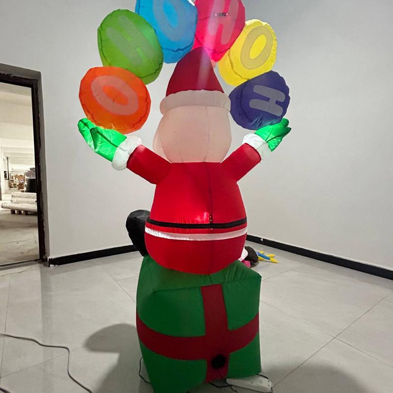ซานต้าเป่าลมตกแต่งพร้อมไฟ LED  - Outdoor Lighting For Christmas บทวิจารณ์และราคา