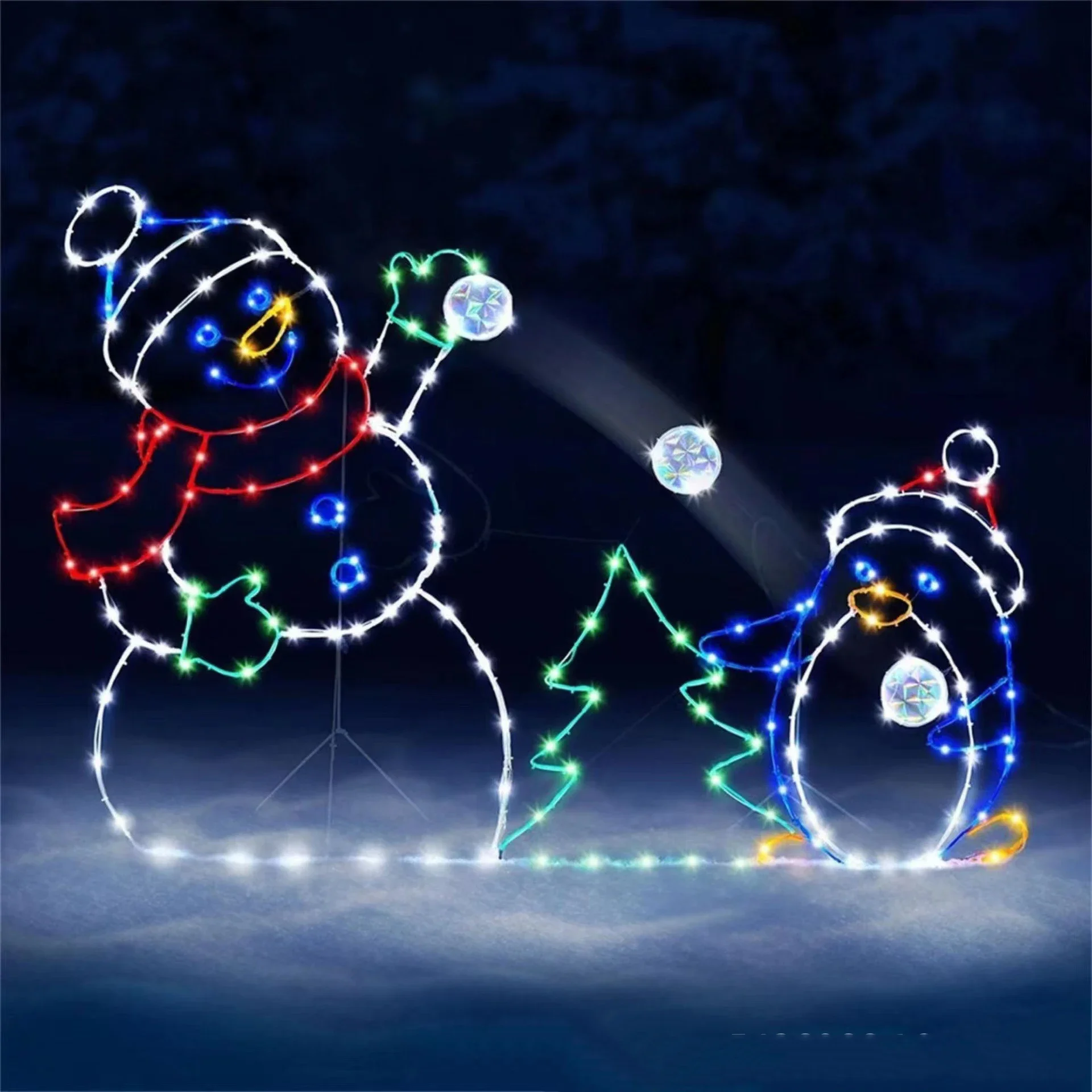 ไฟประดับลูกโลกหิมะเคลื่อนไหว L - Outdoor Lighting For Christmas บทวิจารณ์และราคา