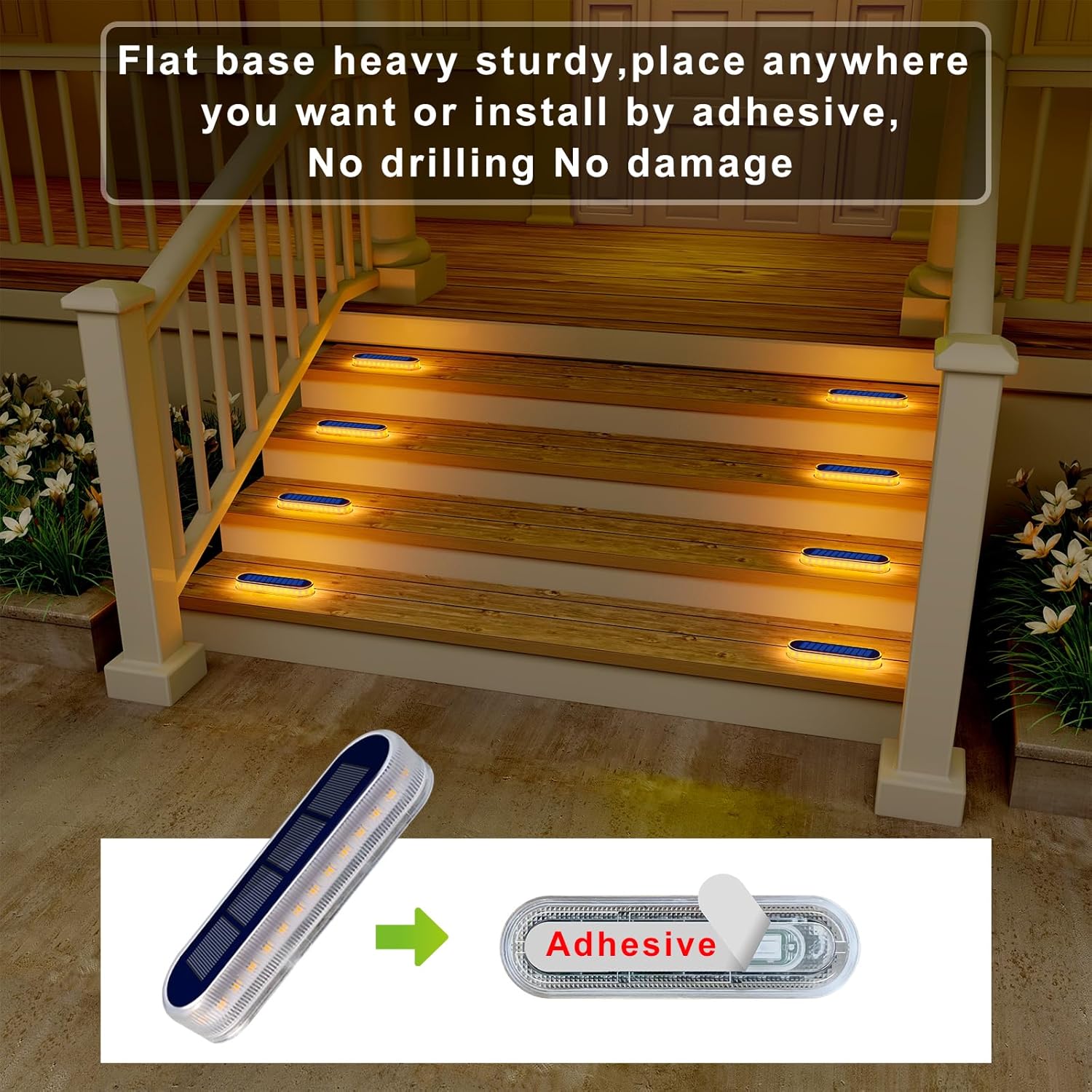 ไฟ LED สำหรับบันไดพลังงานแสงอา - Outdoor Lighting On Stairs บทวิจารณ์และราคา