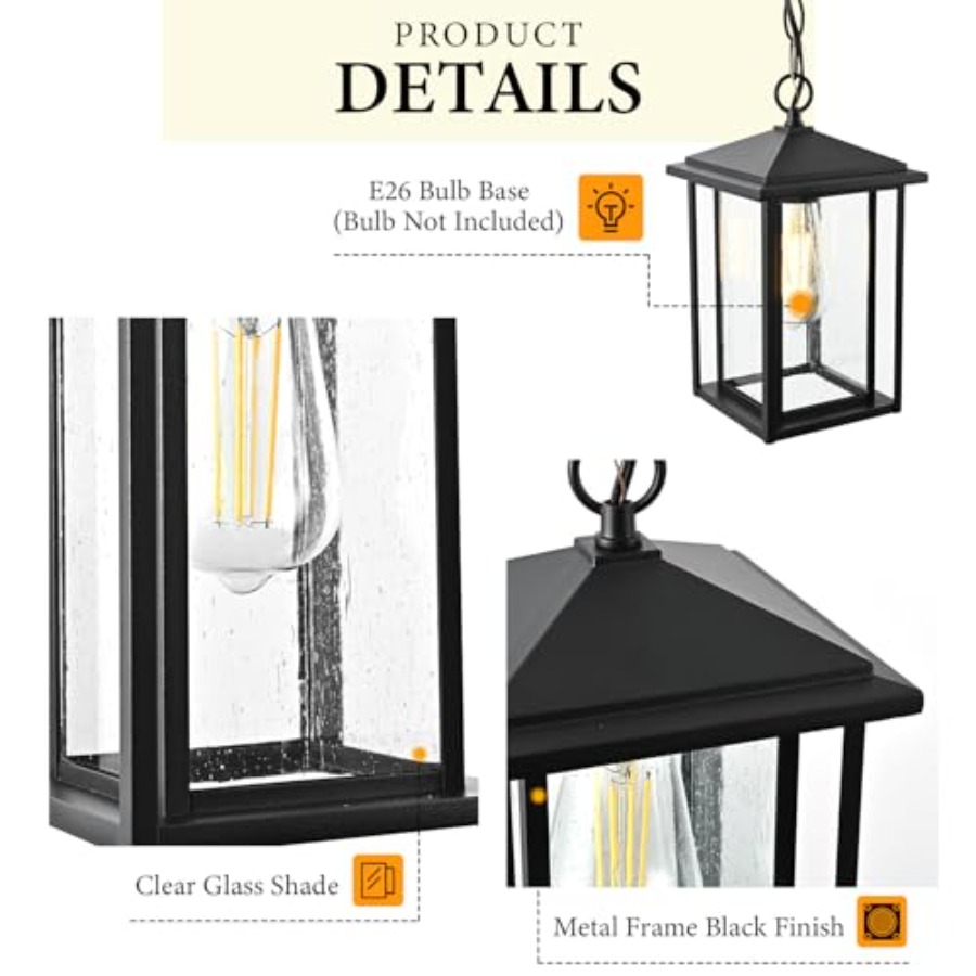 โคมไฟแขวนกลางแจ้งสำหรับระเบียง - Outdoor Lighting Chandelier บทวิจารณ์และราคา