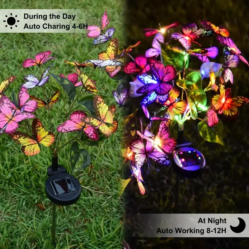 พลังงานแสงอาทิตย์ LED สวนผีเสื - Outdoor Lighting For Christmas บทวิจารณ์และราคา