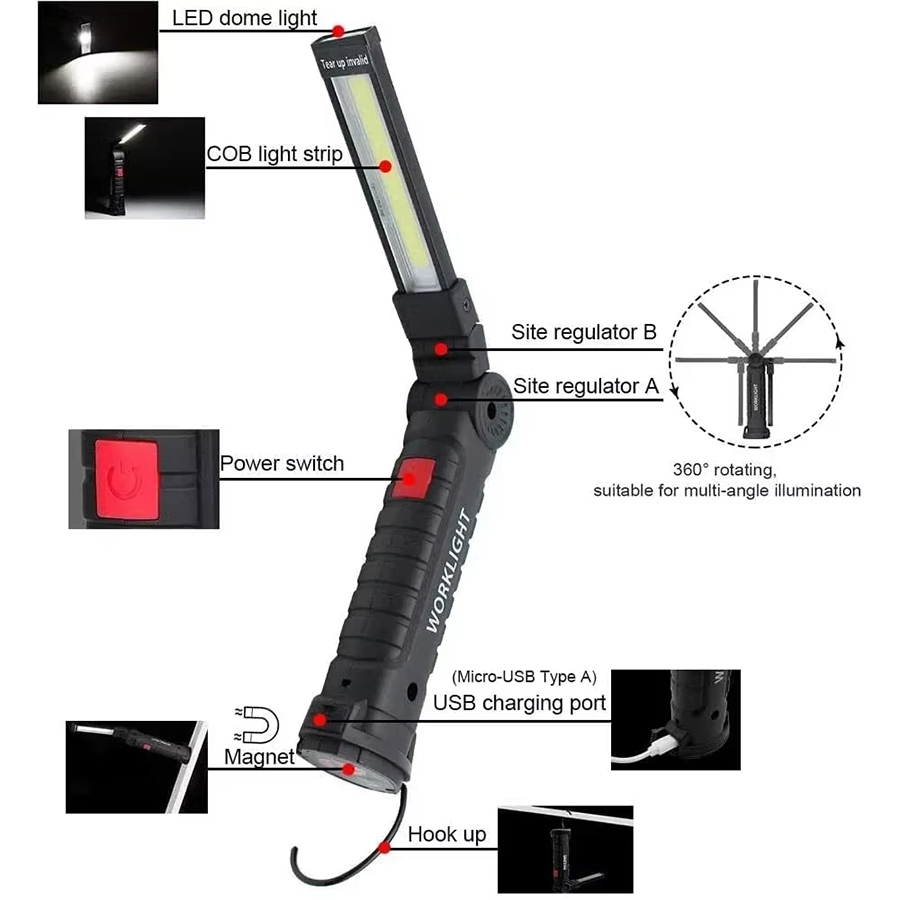 ไฟฉาย LED แบบพกพาพร้อมตะขอแม่เ - Outdoor Lighting Guide บทวิจารณ์และราคา