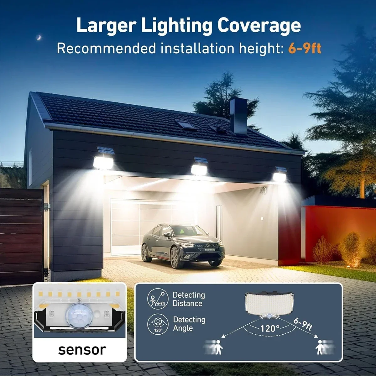 234LED ไฟพลังงานแสงอาทิตย์กลาง - Outdoor Lighting For Patio บทวิจารณ์และราคา