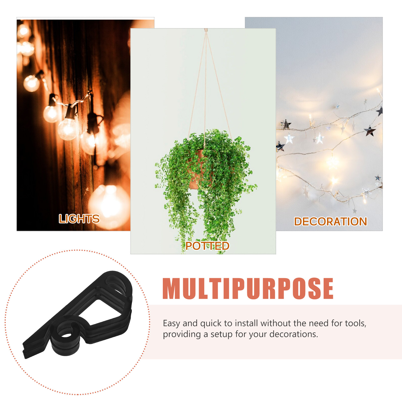 ตะขอแขวนแบบเกลียว 120 ชิ้น สำห - Outdoor Lighting For Christmas บทวิจารณ์และราคา