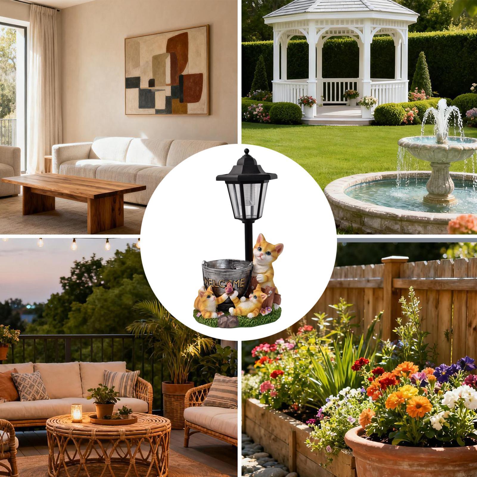 ไฟโซลาร์รูปแมวสำหรับตกแต่งสวนก - Outdoor Lighting For Patio บทวิจารณ์และราคา