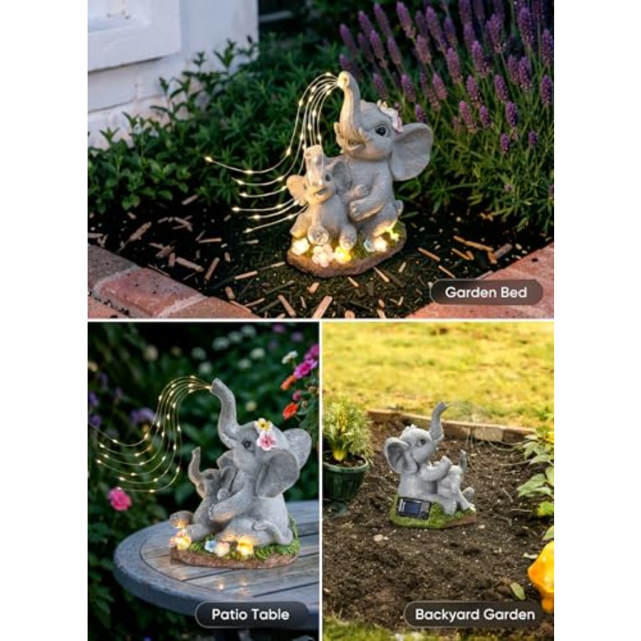 รูปปั้นตกแต่งสวนรูปช้างพลังงาน - Outdoor Lighting For Patio บทวิจารณ์และราคา