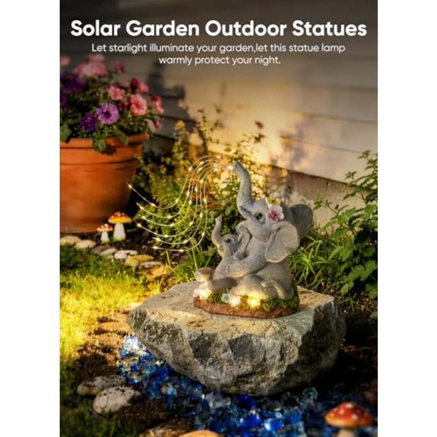 รูปปั้นตกแต่งสวนรูปช้างพลังงาน - Outdoor Lighting For Patio บทวิจารณ์และราคา