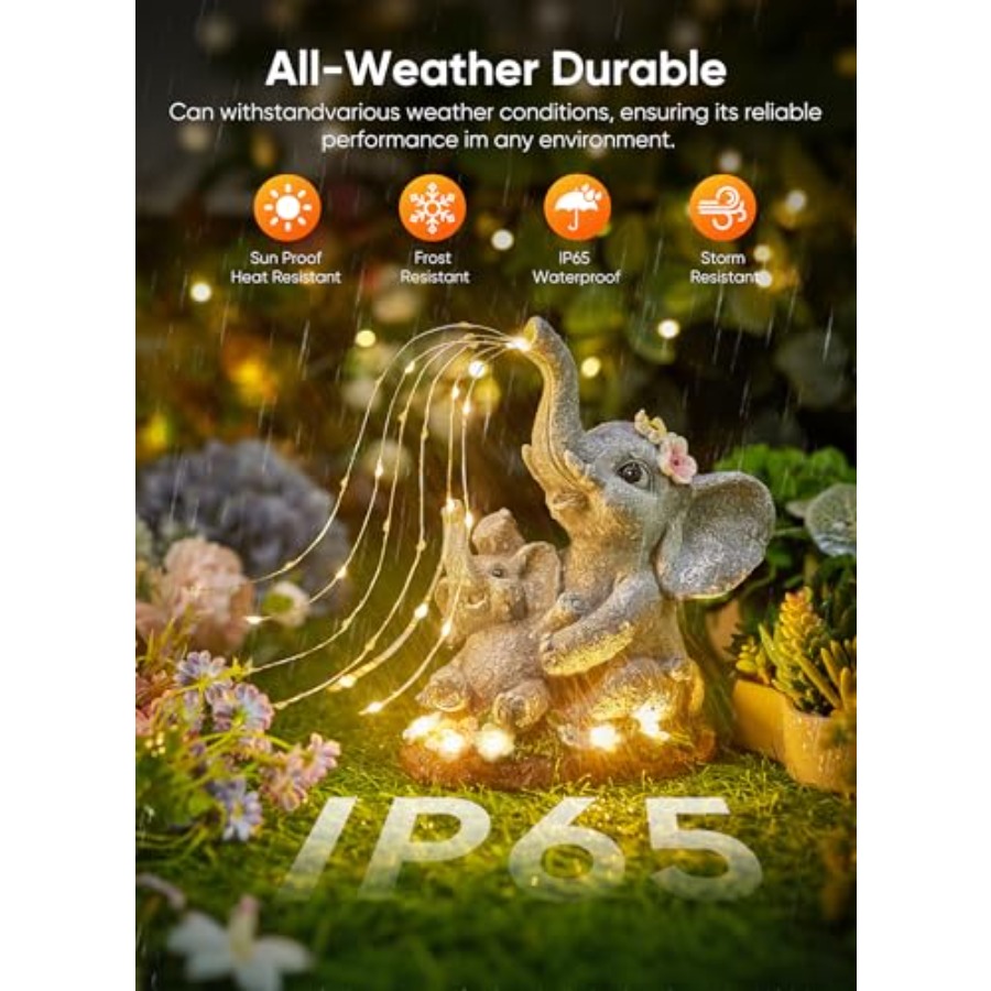รูปปั้นตกแต่งสวนรูปช้างพลังงาน - Outdoor Lighting For Patio บทวิจารณ์และราคา