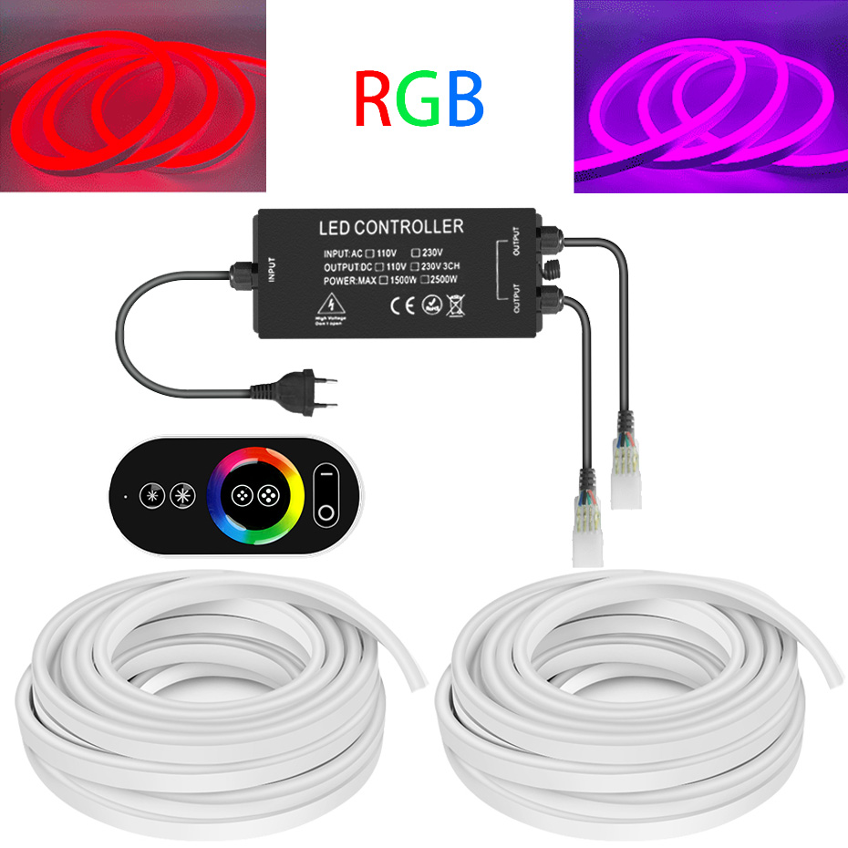 ไฟนีออน LED RGB 220V 5050 แถบไ - Outdoor Lighting Strip บทวิจารณ์และราคา