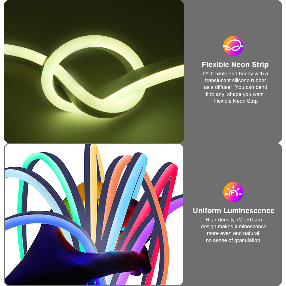 ไฟนีออน LED RGB 220V 5050 แถบไ - Outdoor Lighting Strip บทวิจารณ์และราคา
