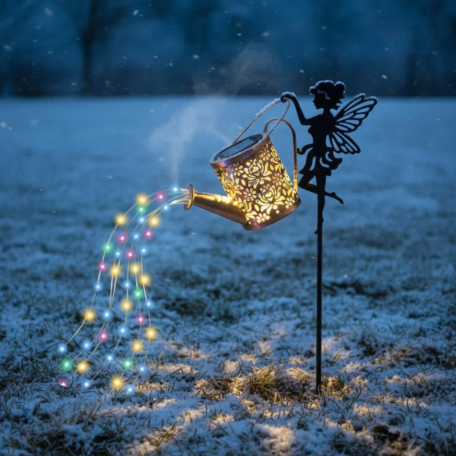 โคมไฟรดน้ำต้นไม้รูปนางฟ้าพลังง - Outdoor Lighting For Patio บทวิจารณ์และราคา