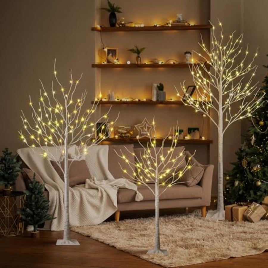 ชุดไฟต้นเบิร์ช LED สำหรับตกแต่ - Outdoor Lighting On Trees บทวิจารณ์และราคา