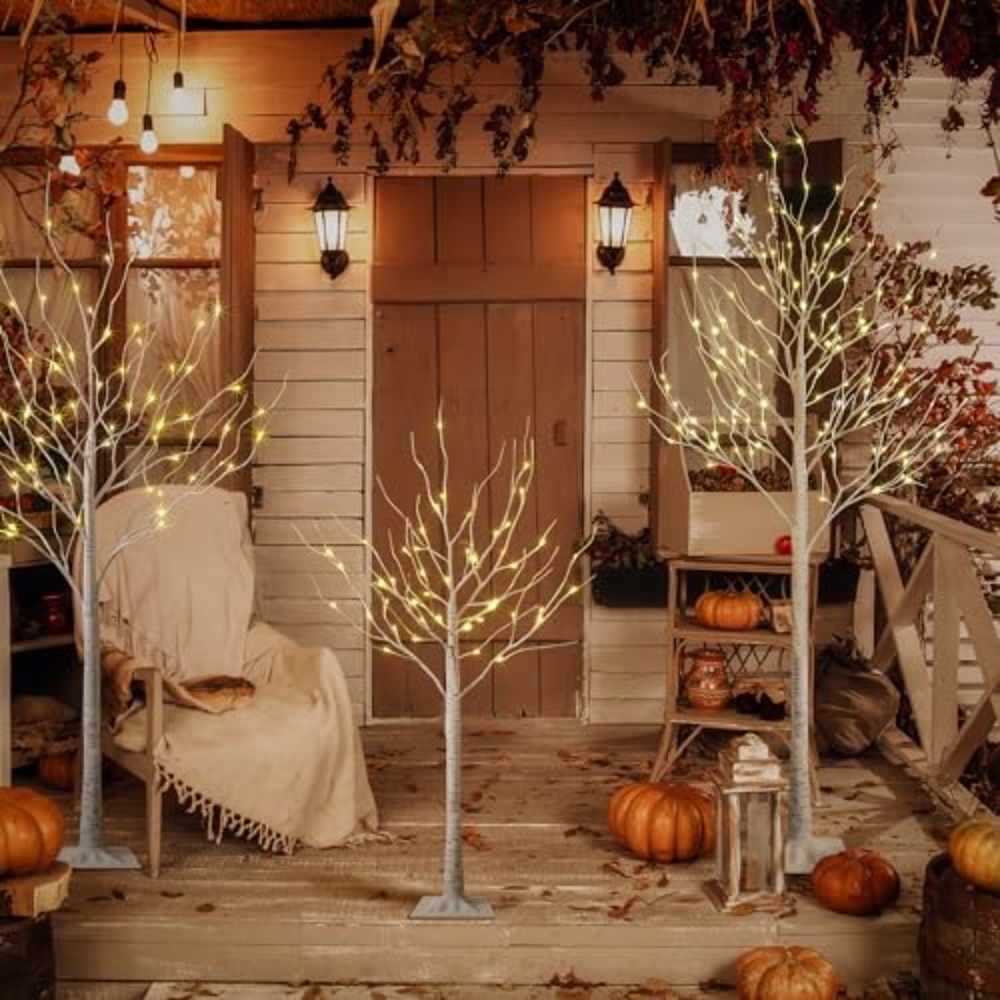 ชุดไฟต้นเบิร์ช LED สำหรับตกแต่ - Outdoor Lighting On Trees บทวิจารณ์และราคา