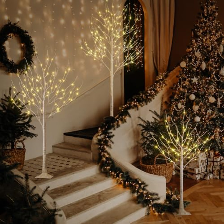 ชุดไฟต้นเบิร์ช LED สำหรับตกแต่ - Outdoor Lighting On Trees บทวิจารณ์และราคา