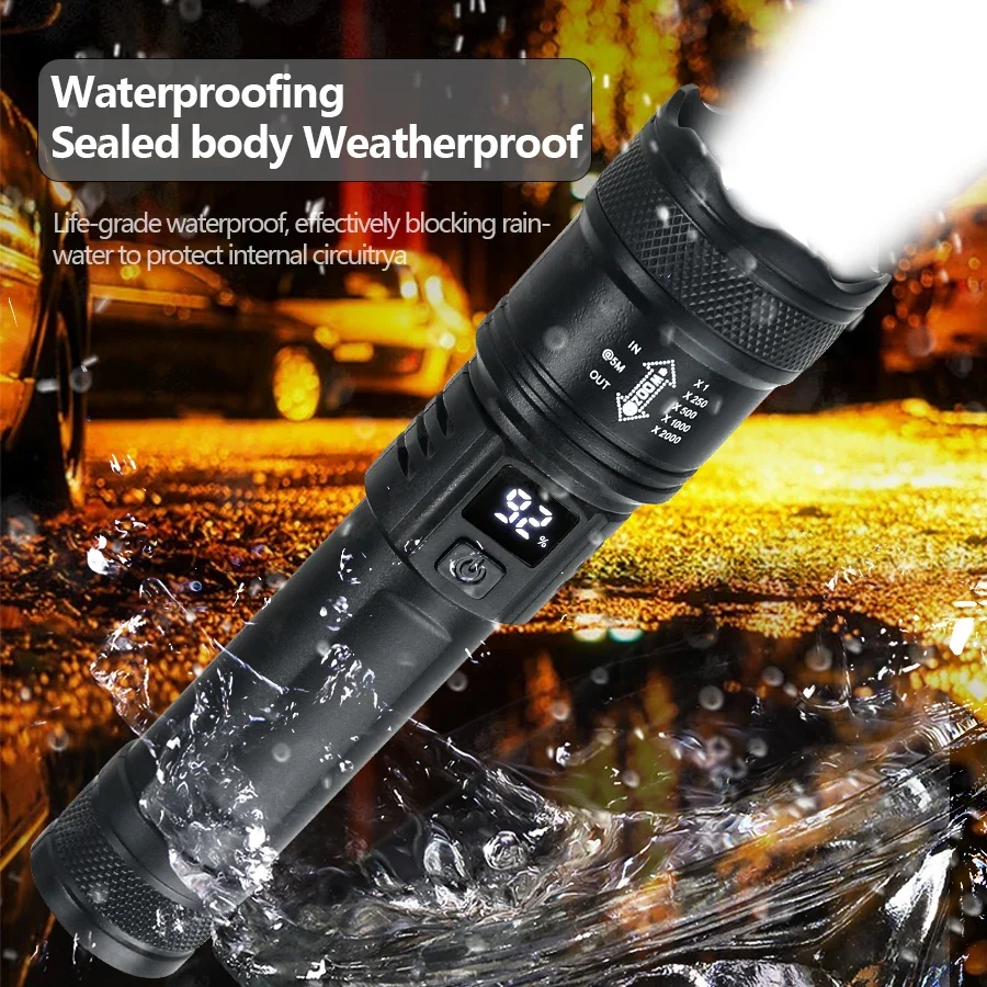 ไฟฉาย LED ทรงพลัง9900LM ไฟฉาย  - Outdoor Lighting Pole บทวิจารณ์และราคา
