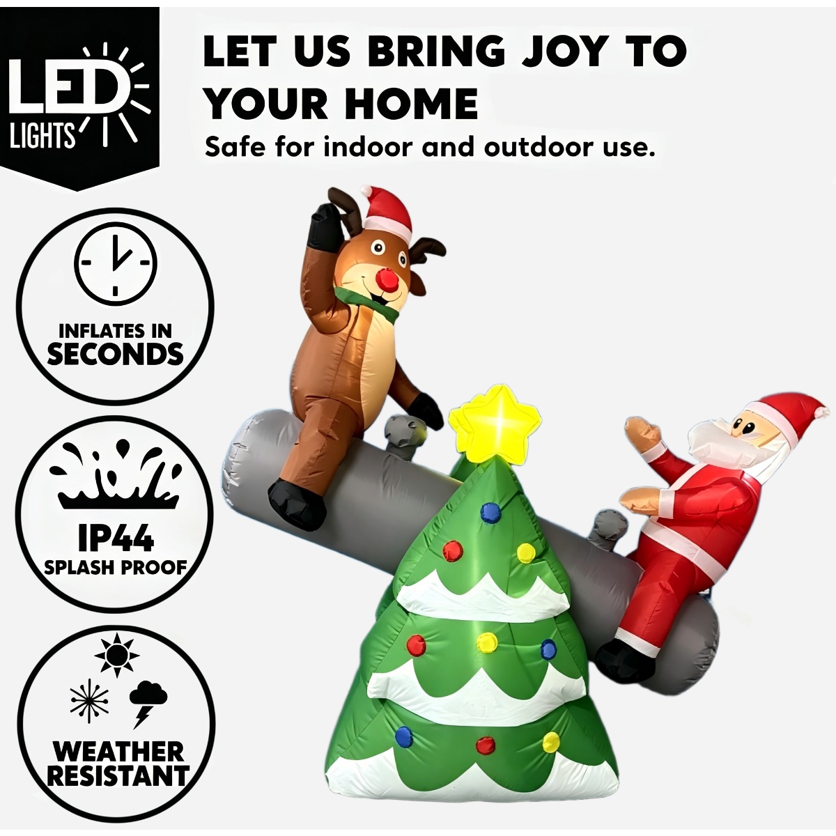 ของเล่นเป่าลมคริสต์มาส ซานต้าแ - Outdoor Lighting On Trees บทวิจารณ์และราคา