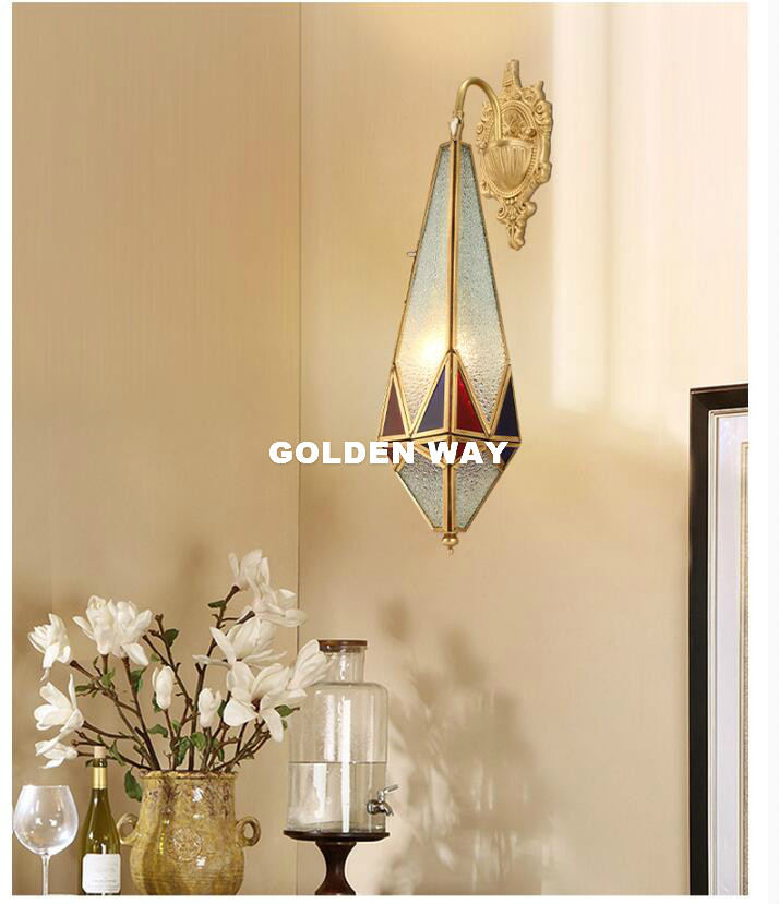 ยุโรปโคมไฟติดผนังทองเหลืองกลาง - Outdoor Lighting Bronze บทวิจารณ์และราคา
