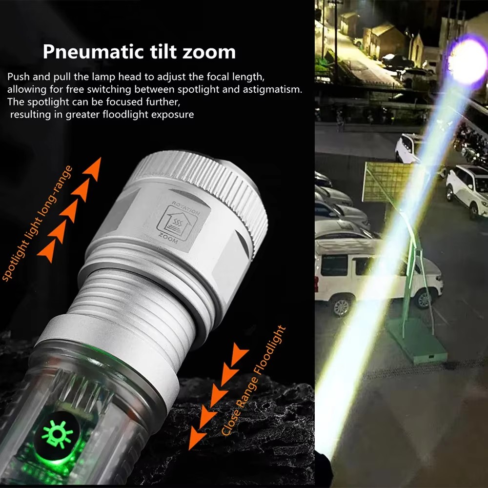 ไฟฉาย LED กำลังสูงพร้อมไฟด้านข - Fire Torch Solar บทวิจารณ์และราคา