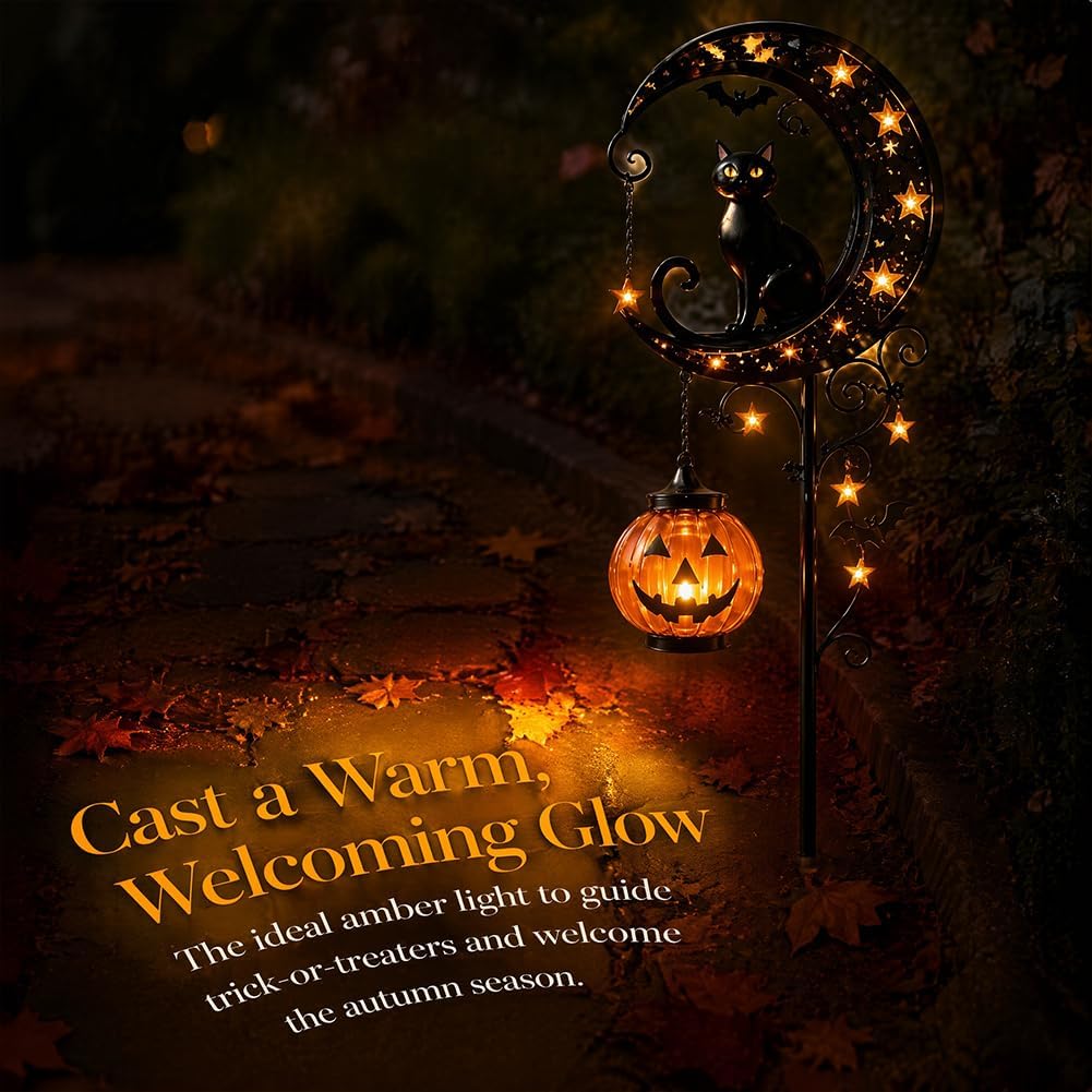 ไฟประดับสวนรูปแมวดำและฟักทองสำ - Bollard Light Garden บทวิจารณ์และราคา