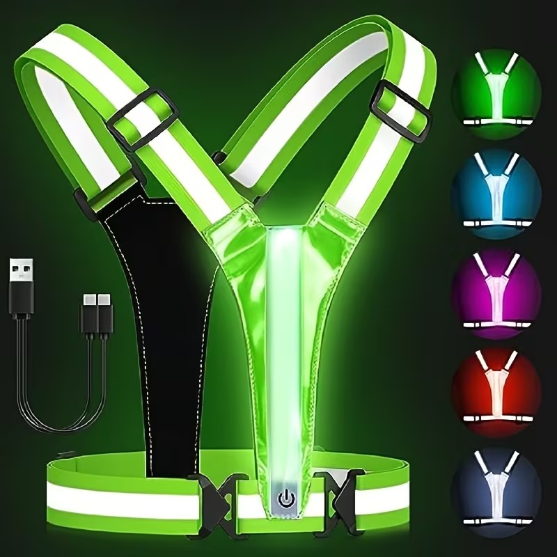 เสื้อกั๊กสะท้อนแสงแบบมีไฟ LED  - Outdoor Lighting Strip บทวิจารณ์และราคา
