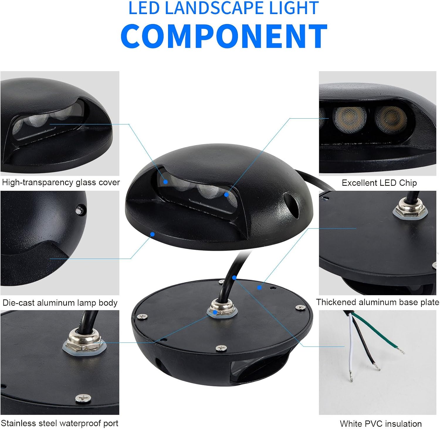 ไฟ LED สำหรับขั้นบันได 8 ชิ้น  - Outdoor Lighting Hardwired บทวิจารณ์และราคา