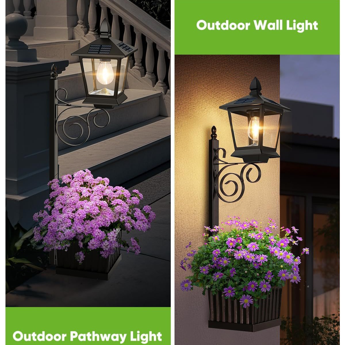 โคมไฟพลังงานแสงอาทิตย์ 2 in 1  - Outdoor Lighting For Patio บทวิจารณ์และราคา