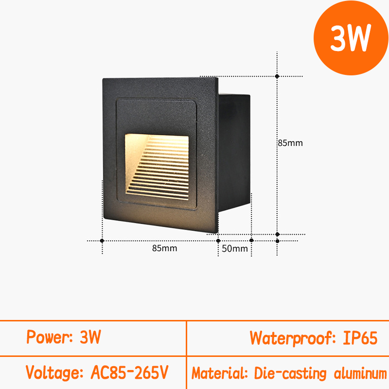 ไฟบันได LED โคมไฟติดผนัง 3W IP - Outdoor Lighting On Stairs บทวิจารณ์และราคา