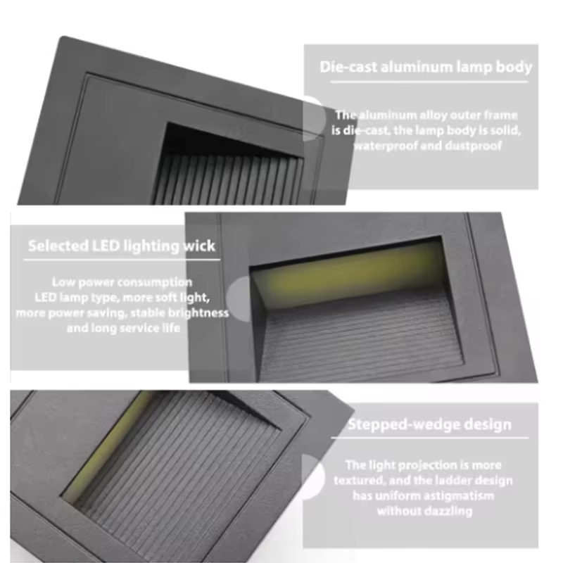 ไฟบันได LED โคมไฟติดผนัง 3W IP - Outdoor Lighting On Stairs บทวิจารณ์และราคา