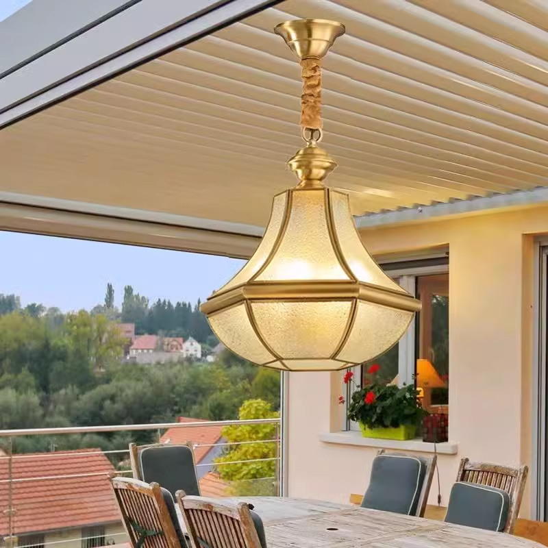 โคมไฟระย้าทองแดงกันน้ำสำหรับภา - Outdoor Lighting Chandelier บทวิจารณ์และราคา