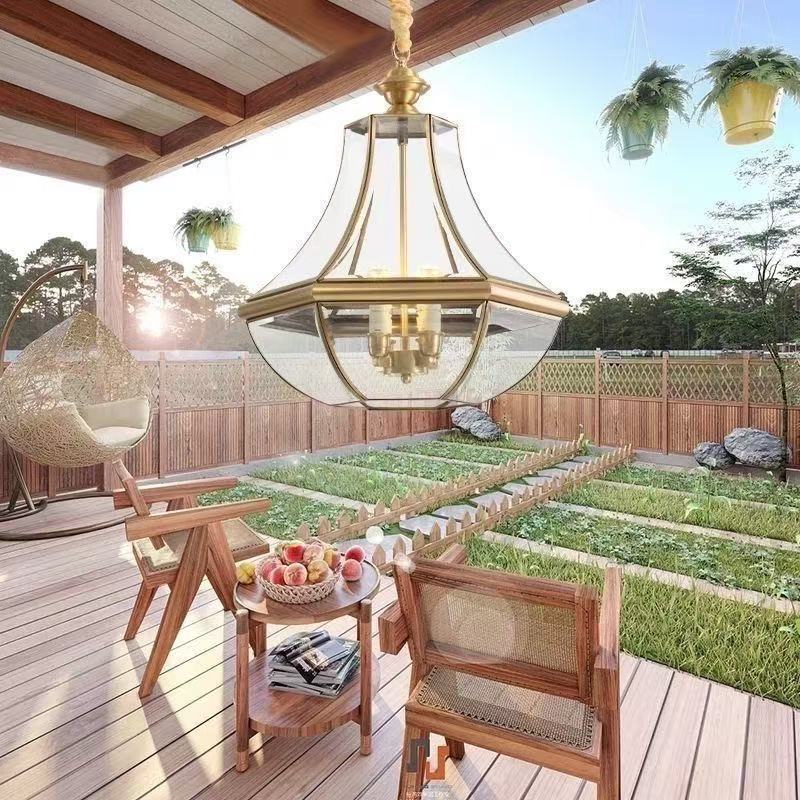 โคมไฟระย้าทองแดงกันน้ำสำหรับภา - Outdoor Lighting Chandelier บทวิจารณ์และราคา