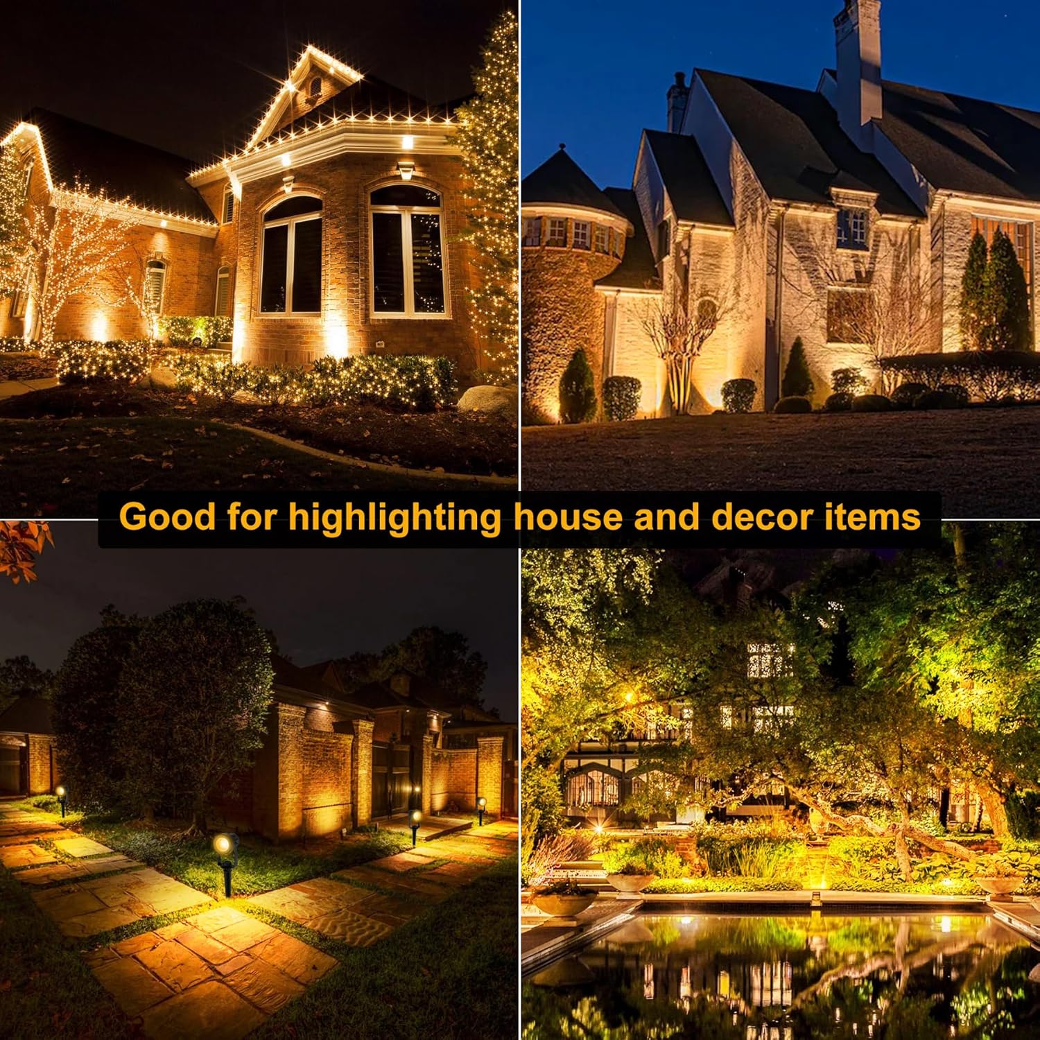 4/6/8LEDS 3000K Spotlight กลาง - Outdoor Lighting Low Voltage บทวิจารณ์และราคา