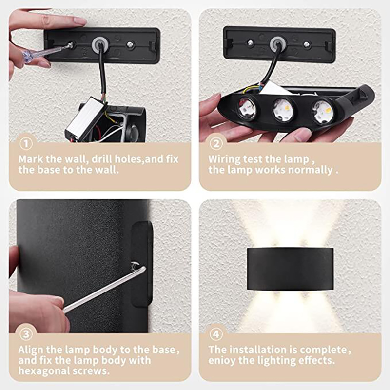 โคมไฟติดผนัง LED, โคมไฟติดผนัง - Outdoor Lighting Hardwired บทวิจารณ์และราคา