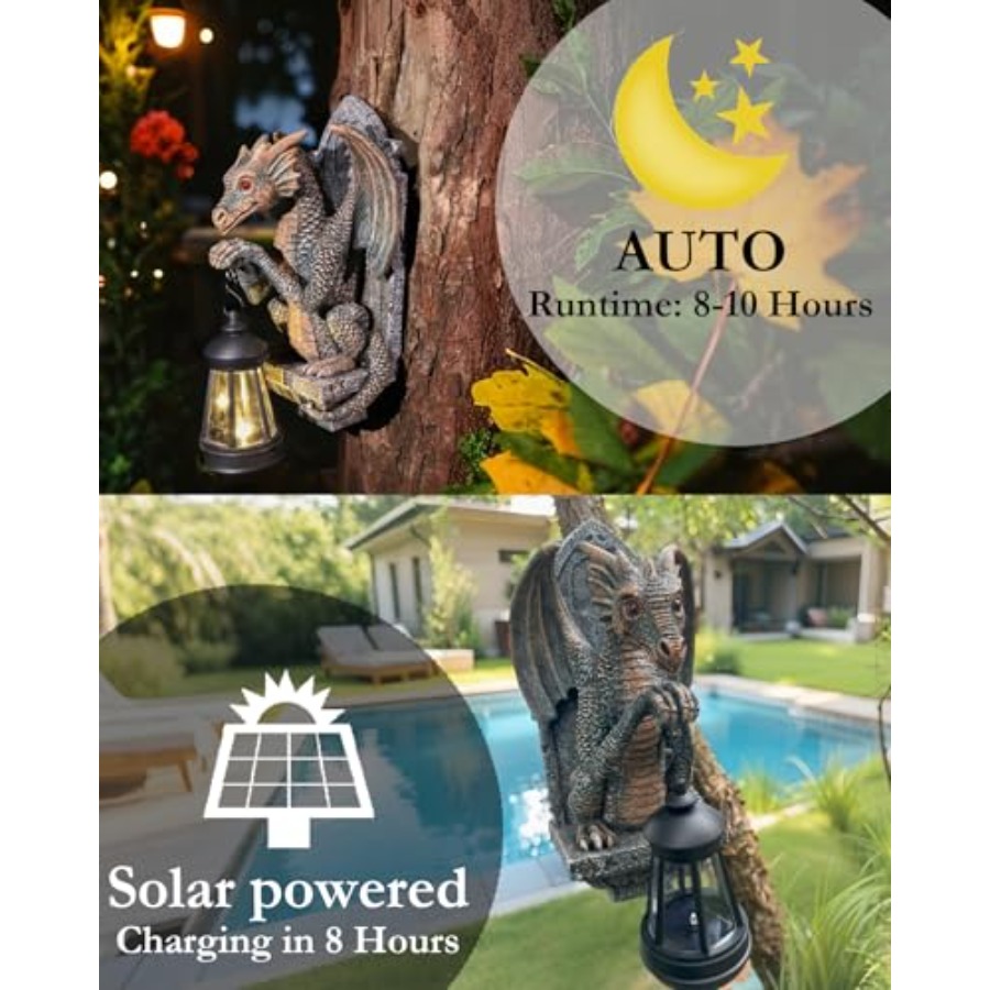 โคมไฟพลังงานแสงอาทิตย์รูปรูปปั - Outdoor Lighting On Trees บทวิจารณ์และราคา