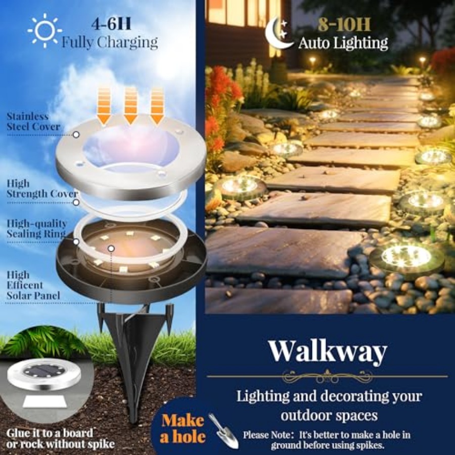 ไฟพื้นพลังงานแสงอาทิตย์ ไฟโซลา - Outdoor Lighting For Patio บทวิจารณ์และราคา