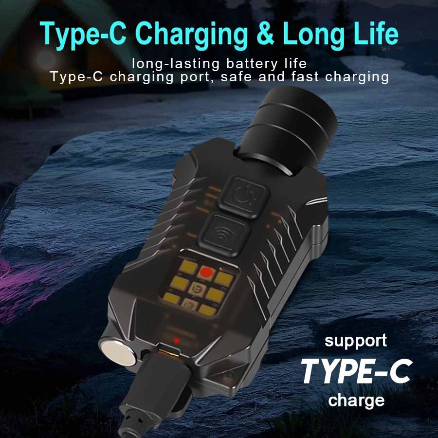 ไฟฉาย EDC แบบชาร์จไฟได้ทรงพลัง - Led Flood Light บทวิจารณ์และราคา